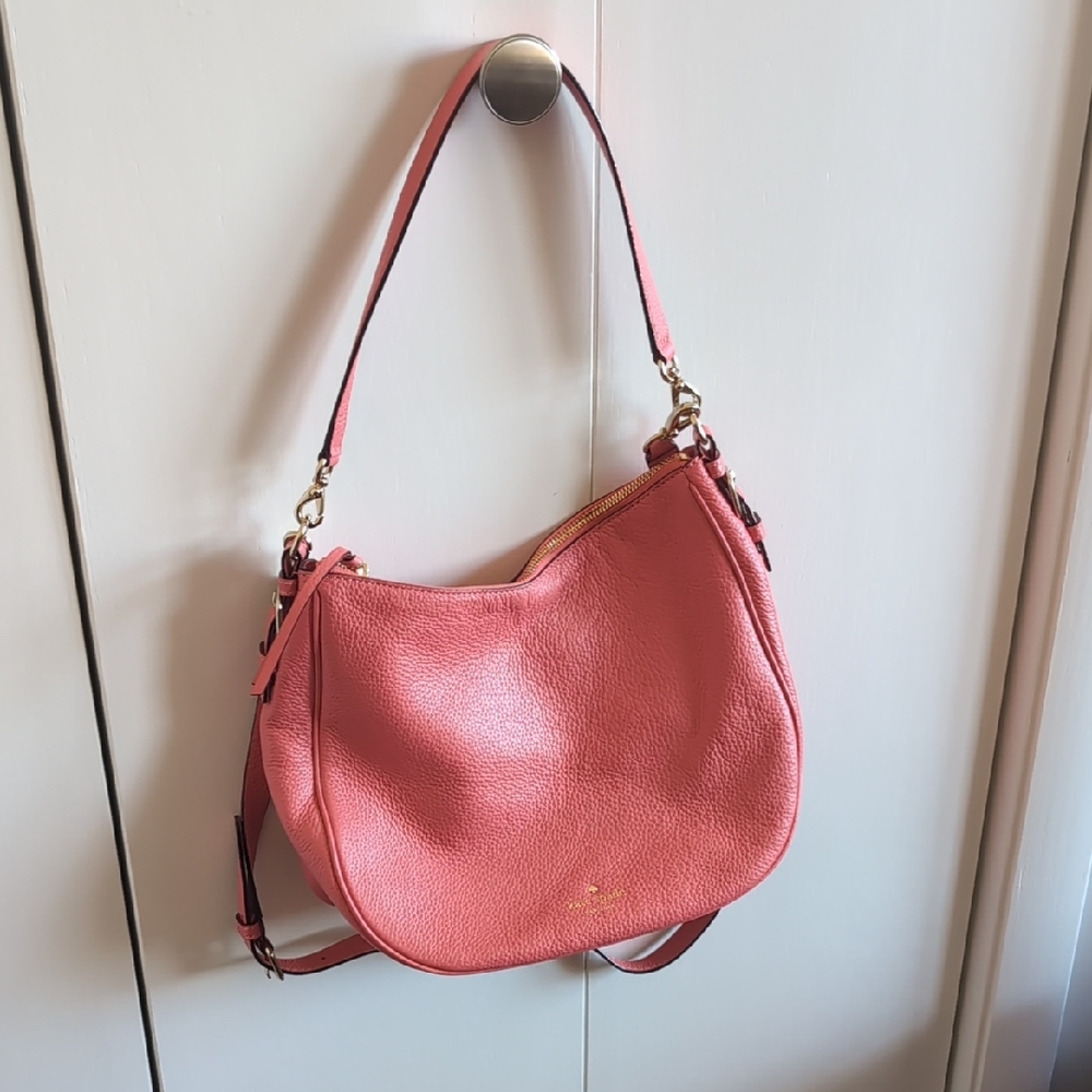 Kate Spade Coral Leather Hobo Bag